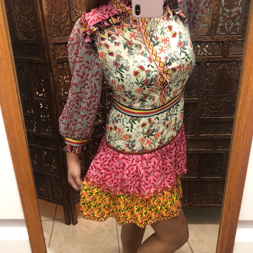Alice & Olivia Boho Pattern Dress New with Tags 12